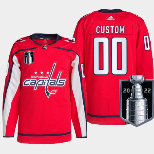 Custom Washington Capitals 2022 Stanley Cup Playoffs Red Pro Jersey