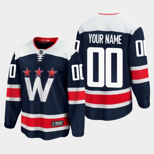 Custom Washington Capitals Alternate 2020-21 Premier Player Navy Jersey