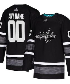 Custom Washington Capitals Black 2019 NHL All Star Game Parley Jersey