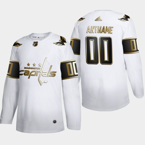 Custom Washington Capitals Golden Edition White Jersey