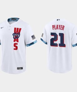Custom Washington Nationals 2021 All-star Game Cool Base Jersey White