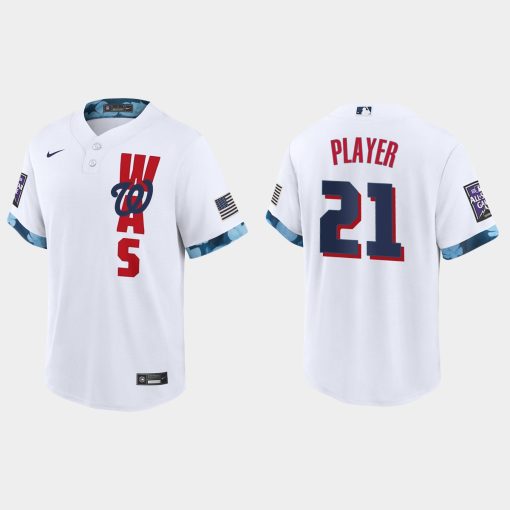 Custom Washington Nationals 2021 All-star Game Cool Base Jersey White