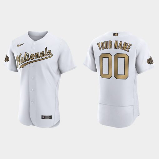 Custom Washington Nationals 2022 All-star Game Flex Base Jersey White