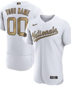 Custom Washington Nationals Active Player White 2022 All Star Flex Base Jersey