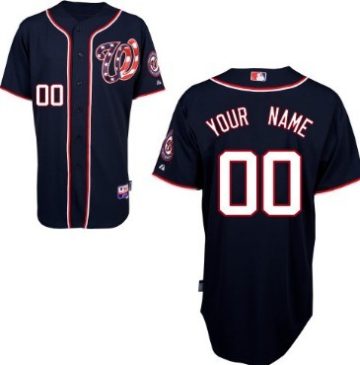Custom Washington Nationals Blue Jersey