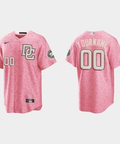 Custom Washington Nationals City Connect Special Edition Jersey Pink