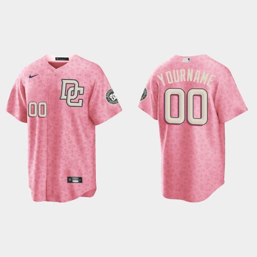 Custom Washington Nationals City Connect Special Edition Jersey Pink