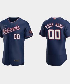 Custom Washington Nationals Flex Base Alternate Jersey Navy