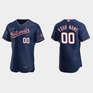 Custom Washington Nationals Flex Base Alternate Jersey Navy