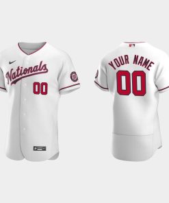 Custom Washington Nationals Flex Base Alternate Jersey White