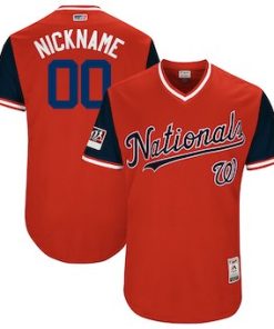 Custom Washington Nationals Red 2018 Players' Weekend Flex Base Jersey