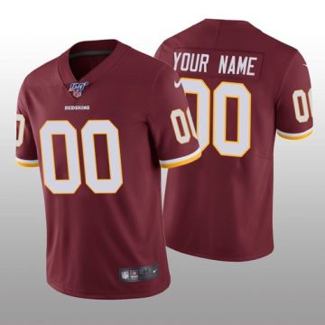 Custom Washington Redskins Burgundy Vapor Limited 100th Season Jersey