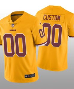 Custom Washington Redskins Gold Color Rush Limited Jersey