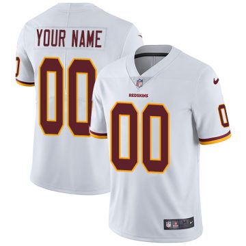 Custom Washington Redskins Road White Vapor Untouchable Limited Football Jersey