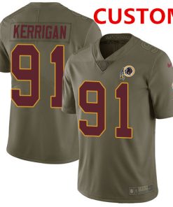 Custom Washington Redskins Stitched Football Limited 2017 Salute To Service Olive Jersey
