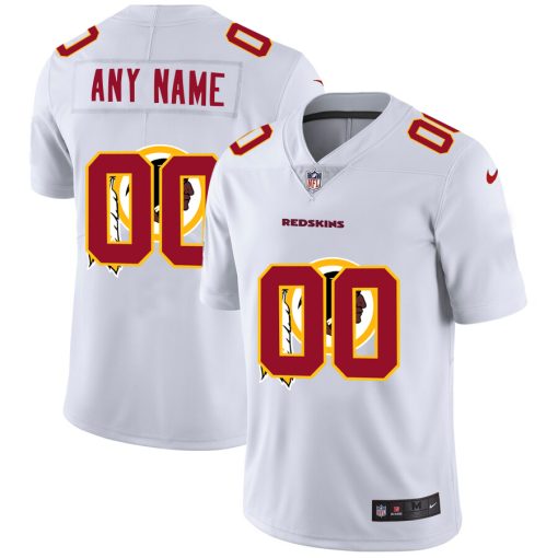 Custom Washington Redskins White Team Big Logo Vapor Untouchable Limited Jersey