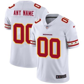Custom Washington Redskins White Team Logo Vapor Limited Football Jersey
