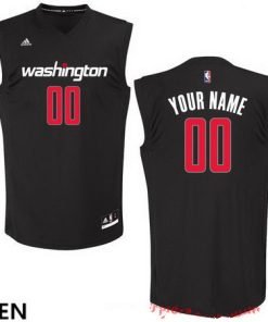 Custom Washington Wizards Adidas Black Fashion Basketball Jersey