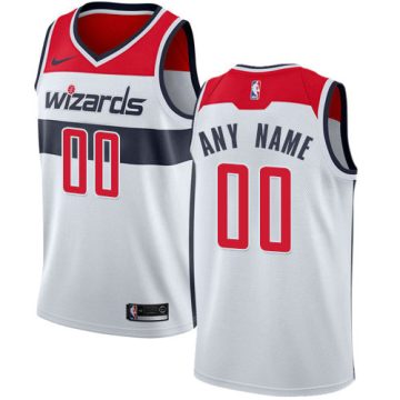 Custom Washington Wizards Swingman White Home Association Edition Jersey