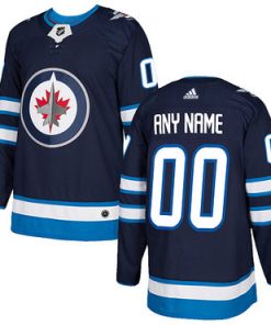 Custom Winnipeg Jets 2017 2018 Hockey Blue Jersey