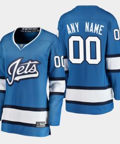 Custom Winnipeg Jets 2018-19 Blue Branded Breakaway Alternate Jersey