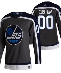 Custom Winnipeg Jets Black 2020-21 Alternate Player Jersey