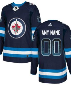 Custom Winnipeg Jets Navy Drift Fashion Jersey