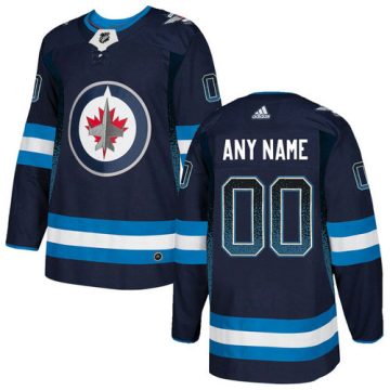 Custom Winnipeg Jets Navy Drift Fashion Jersey