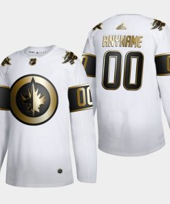 Custom Winnipeg Jets Golden Edition White Jersey