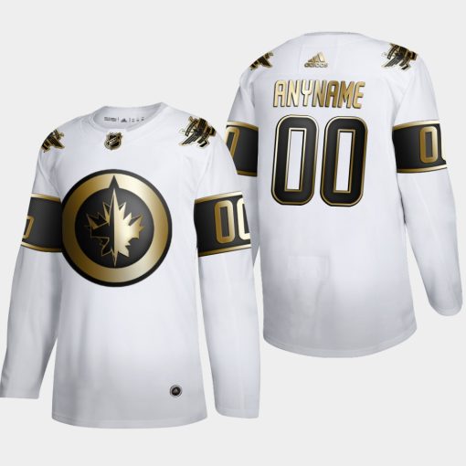 Custom Winnipeg Jets Golden Edition White Jersey