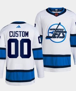 Custom Winnipeg Jets White 2022 Reverse Retro Stitched Jersey