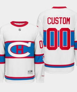 Custom Winter Classic 2016 Montreal Canadiens Throwback White Jersey