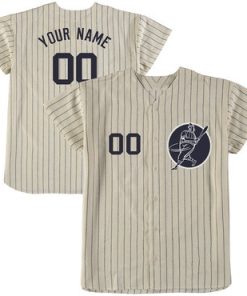 Custom Yankees Cream New Design Jersey