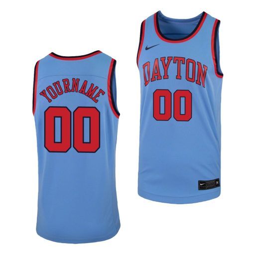 Custom Dayton Flyers Light Blue College Basketball Jersey