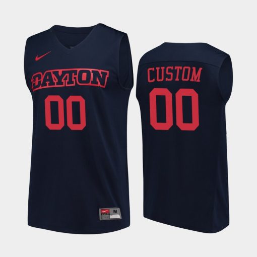 Custom Dayton Flyers Navy College Basketball Jersey