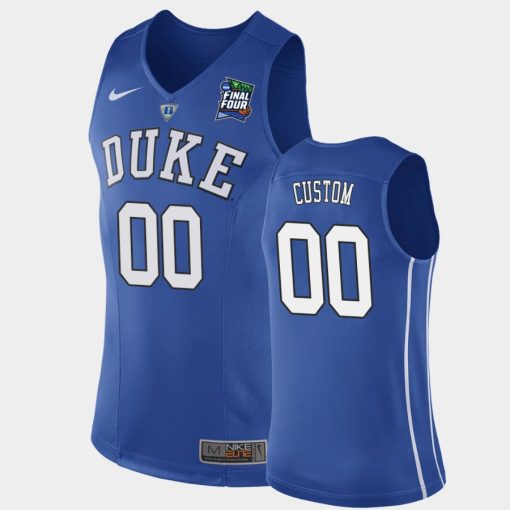 Custom Duke Blue Devils Blue 2019 Final-four Basketball Jersey