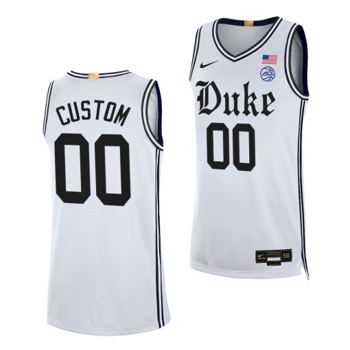 Custom Duke Blue Devils White Cameron Brotherhood Uniform 2021-22 Limited Basketball Jersey