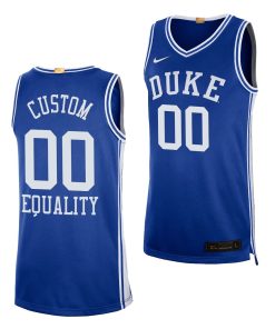 Custom Duke Blue Devils Blue 2020-21 Equality Social Justice Limited Jersey