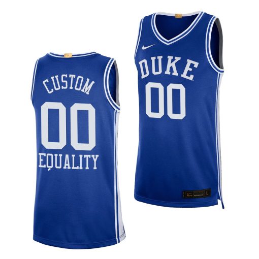 Custom Duke Blue Devils Blue 2020-21 Equality Social Justice Limited Jersey