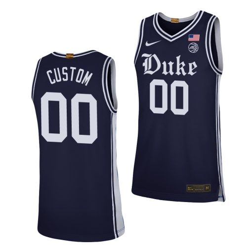 Custom Duke Blue Devils Navy Alternate Brotherhood Jersey