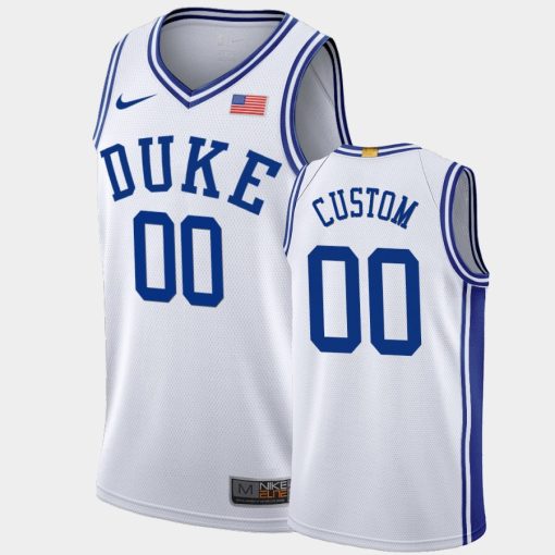 Custom Duke Blue Devils NCAA Basketball White 2019-20 Jersey