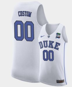Custom Duke Blue Devils White 2019 Final-four Basketball Jersey