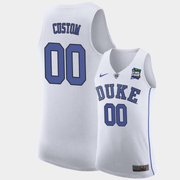 Custom Duke Blue Devils White 2019 Final-four Basketball Jersey