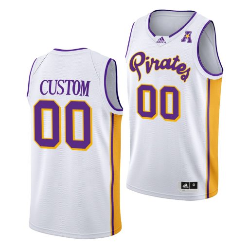 Custom Ecu Pirates White Jersey 2022-23 College Basketball