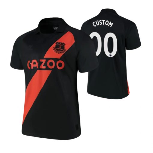 Custom Everton 2021-22 Away Jersey Black