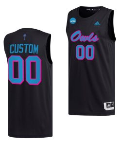 Custom Fau Owls 2023 NCAA March Madness Black Basketball Jersey