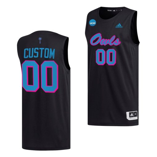 Custom Fau Owls 2023 NCAA March Madness Black Basketball Jersey