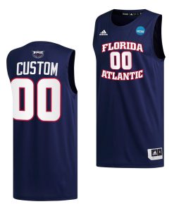 Custom Fau Owls 2023 NCAA March Madness Navy Basketball Jersey