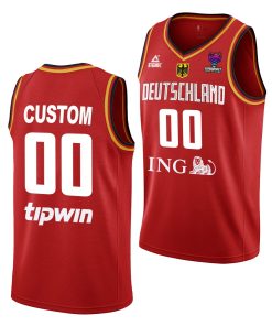 Custom Fiba Eurobasket 2022 Germany Red Jersey