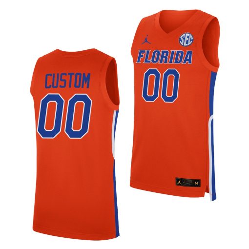 Custom Florida Gators Orange Jersey 2021-22 College Basketball